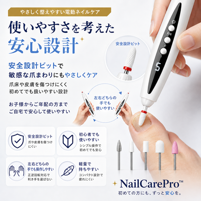 NailCarePro+™ - 厚く硬くなった爪をもっと手軽になめらかに